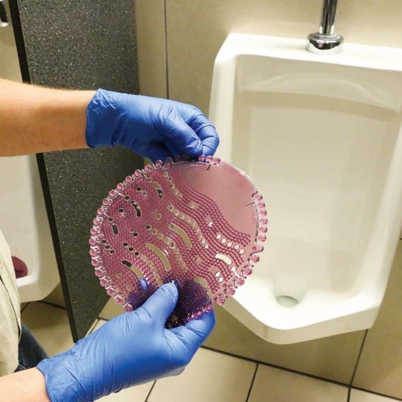 Urinal Screen, Mango (Orange) Scented (Pack of 10) - Picture 3 of 7